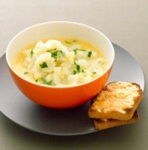 حساء البطاطس والتوست ‎‎