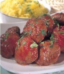 كرات اللحم بالكمون وصلصة الطماطم‎‎