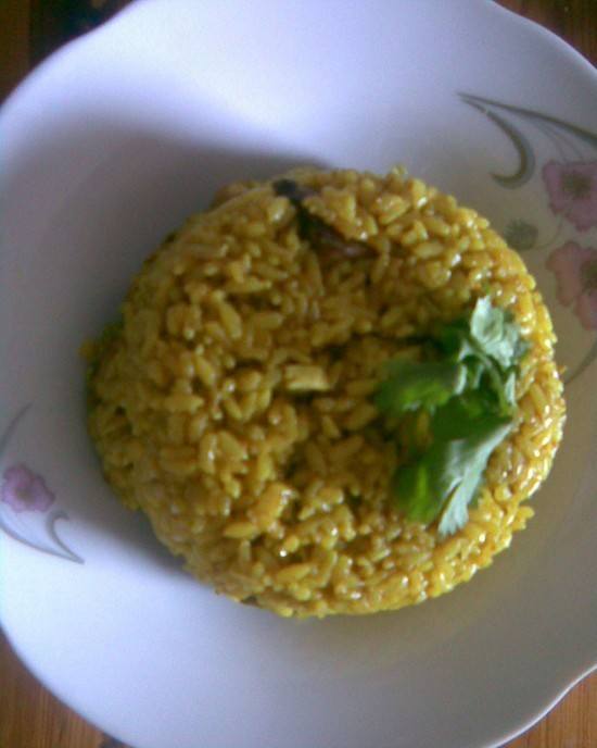 أرز بالكاري والتفاح ‎‎