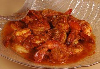 جمبري بصلصة الطماطم والتمر هندي ‎‎