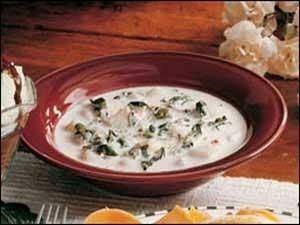 شوربة البطاطس والسبانخ‎‎