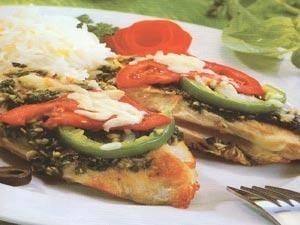 فيليه الدجاج بالجبن والريحان‎‎