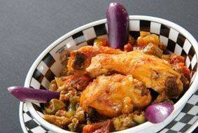 دجاج بالباذنجان ‎‎