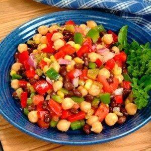 سلطة الذرة والبصل الأخضر ‎‎