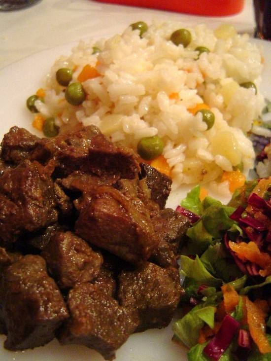 شرائح الكبد الضأن بالخضروات‎‎