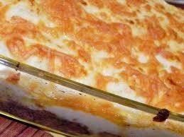 صينية اللحم المفروم بالخضروات والبشاميل ‎‎