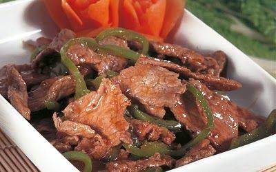 شرائح اللحم بصلصة الصويا ‎‎