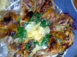 دجاج بالزعتر والبقدونس في الفرن ‎‎