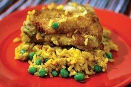 أرز بكبدة الدجاج والبازيلاء‎‎