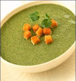 شوربة السبانخ بالكريما ‎‎