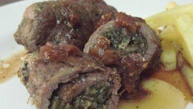 لفائف اللحم بالخضروات والجبن ‎‎