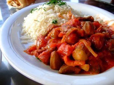 بامية بالكركم والمشروم ‎‎