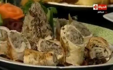 تشيكن رولز بالأرز واللحم ‎‎