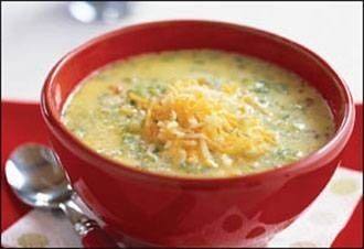 شوربة الجبن الشيدر والخضروات‎‎