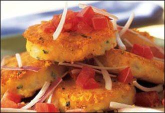 أقراص البطاطس والروبيان المقلية ‎‎