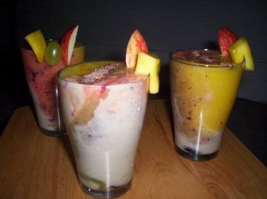 عصير البرتقال والتفاح باللبن‎‎