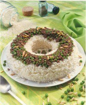 أرز بالبازلاء واللحم المفروم‎‎