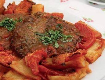 كفتة بالبطاطس في الفرن ‎‎