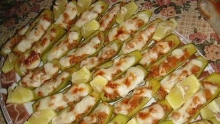 طريقة عمل قوالب الكوسا بالبشاميل ‎‎