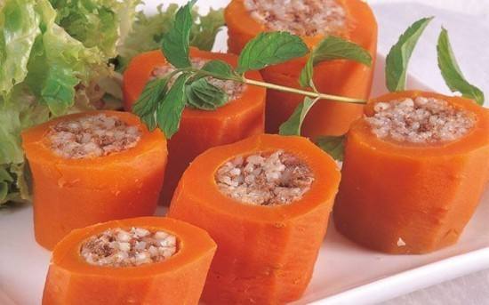 طريقة عمل الجزر المحشى باللحمة المفرومة‎‎