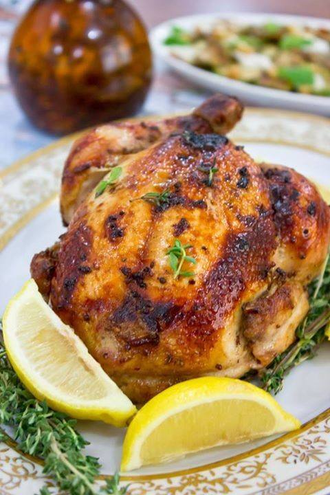 دجاج مشوى لخبيرة الطهى آسيا عثمان‎‎