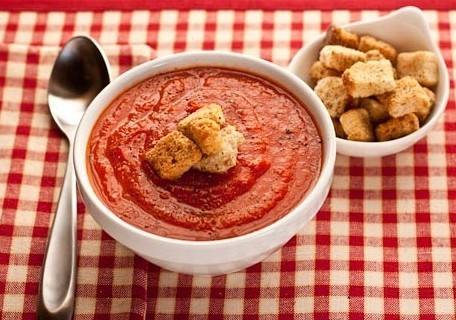 حساء الطماطم والفلفل المشوي ‎‎
