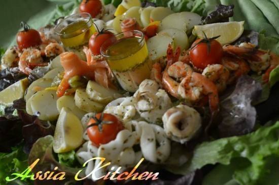 سلطة الصياد لخبيرة الطهى آسيا عثمان‎‎