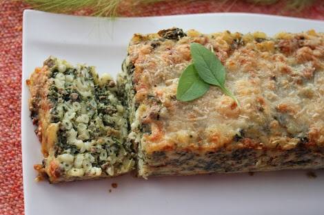 طاجن المكرونة بالسبانخ‎‎