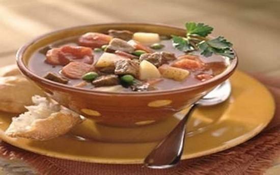 شوربة مكعبات اللحم والشعيرية ‎‎