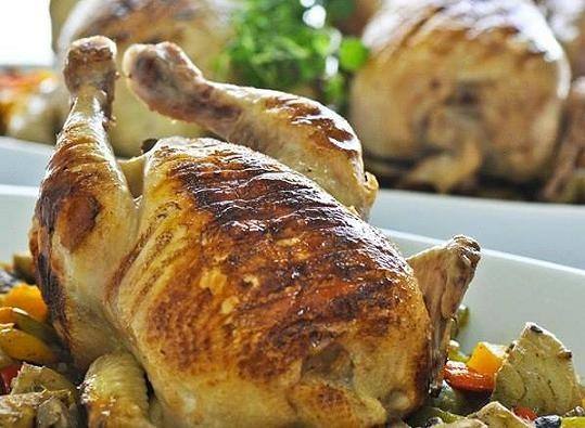 دجاج مشوي بحشو الخضروات‎‎