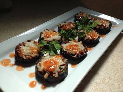 طريقة عمل حلقات الباذنجان باللحم ‎‎