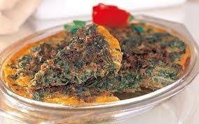 عجة السبانخ بالجبن والبيض‎‎