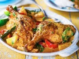 كاري البط بكريمة جوز الهند‎‎