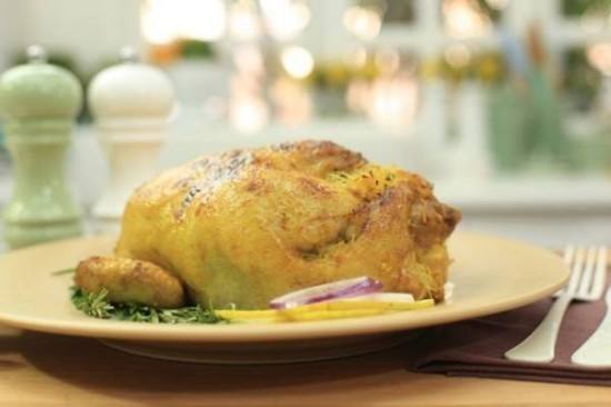 طريقة عمل دجاج محشي شعيرية و مشروم‎‎