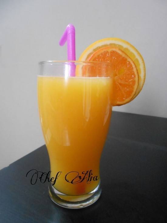 عصير البرتقال بالزنجبيل للشيف عليا الشامى للوقاية من البرد‎