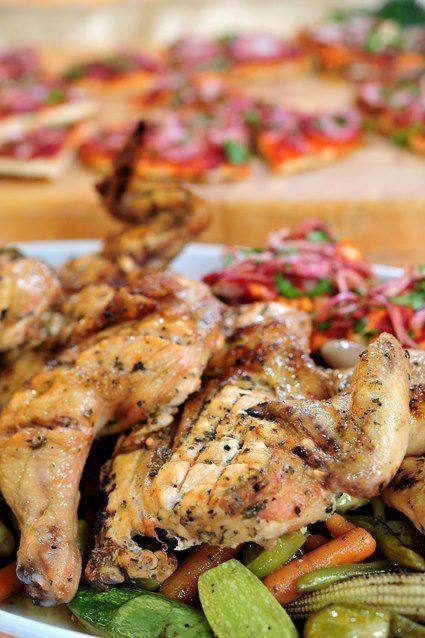 دجاج مشوي بالزعتر والليمون‎‎