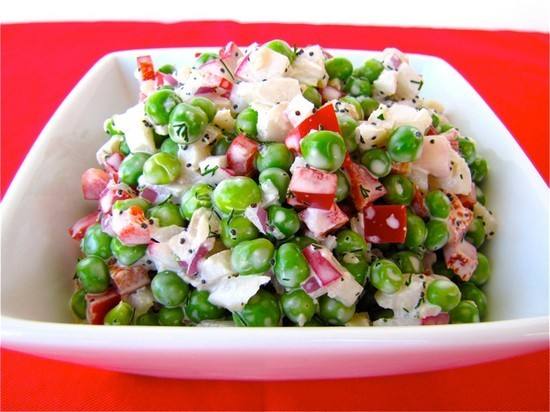 سلطة شرائح الجزر والبازيلاء‎‎