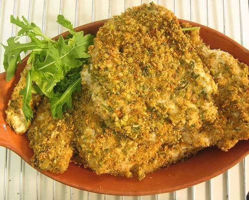 فيليه الدجاج بالأعشاب والمستردة‎‎