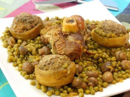 صينية الخرشوف المحشو باللحم الضأن‎‎