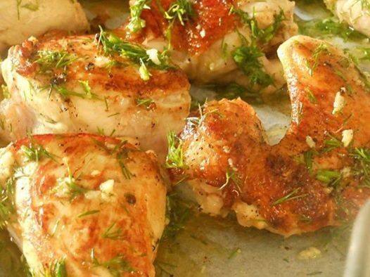 طريقة عمل دجاج بالشبت والليمون والثوم‎‎