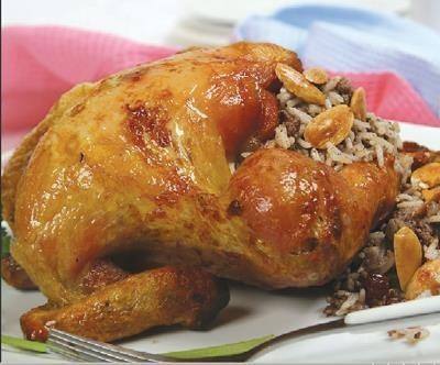 الدجاج المحشي بالأرز المتبل‎‎