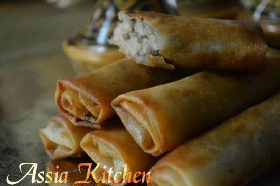 سيجار الأرز المعمر باللحمة لخبيرة الطهى آسيا عثمان‎‎