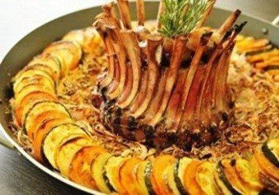 طريقة عمل تاج ريش مع الخضروات‎‎