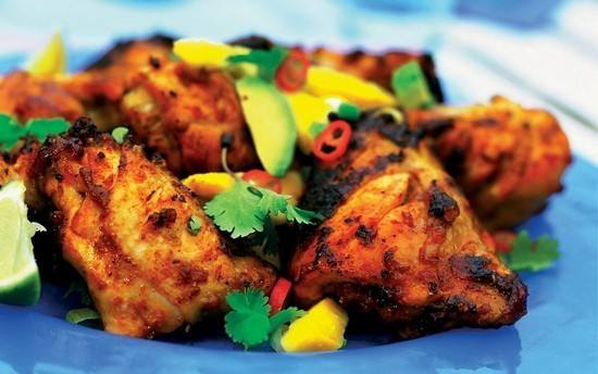 الدجاج المشوي مع المانجو ‎‎
