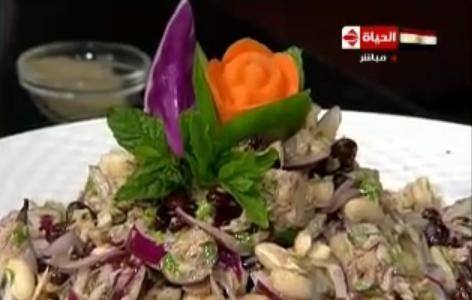 سلطة البقوليات بالتونة ‎‎