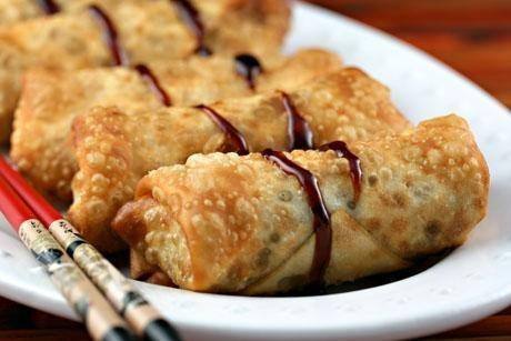 طريقة عمل سبرينج رولز الموز بالكراميل‎‎