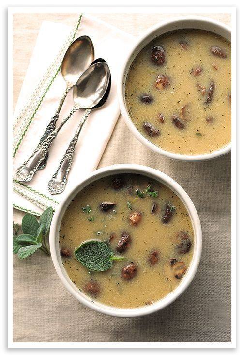 طريقة عمل شوربة المشروم والفاصوليا‎‎