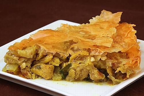 فطيرة الدجاج بالكريمة ‎‎