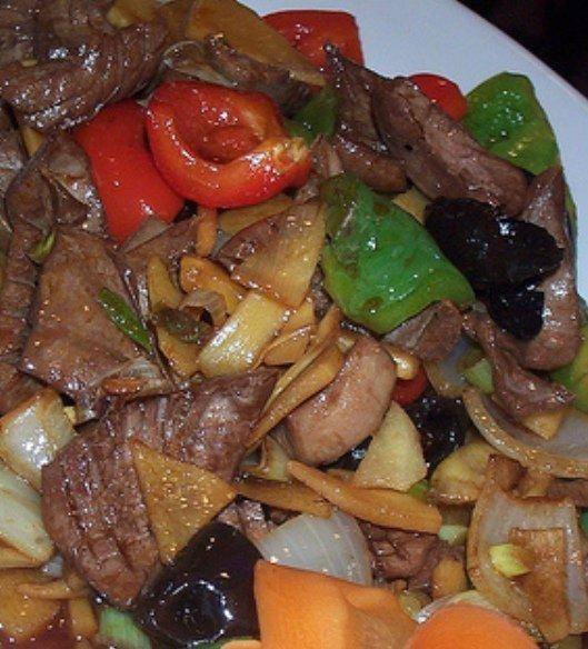 شرائح اللحم والكبدة بالبقدونس ‎‎