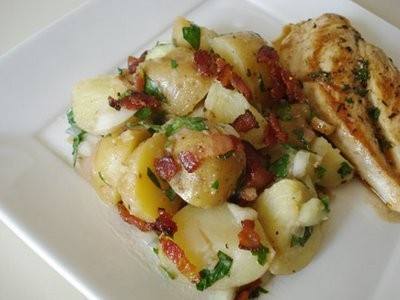 سلطة البطاطس بالكراث ‎‎